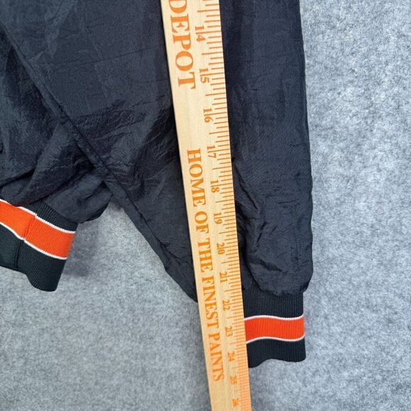 Vintage Holloway Pullover Windbreaker Size Small Lined Black Orange Embroidered - Picture 5 of 8